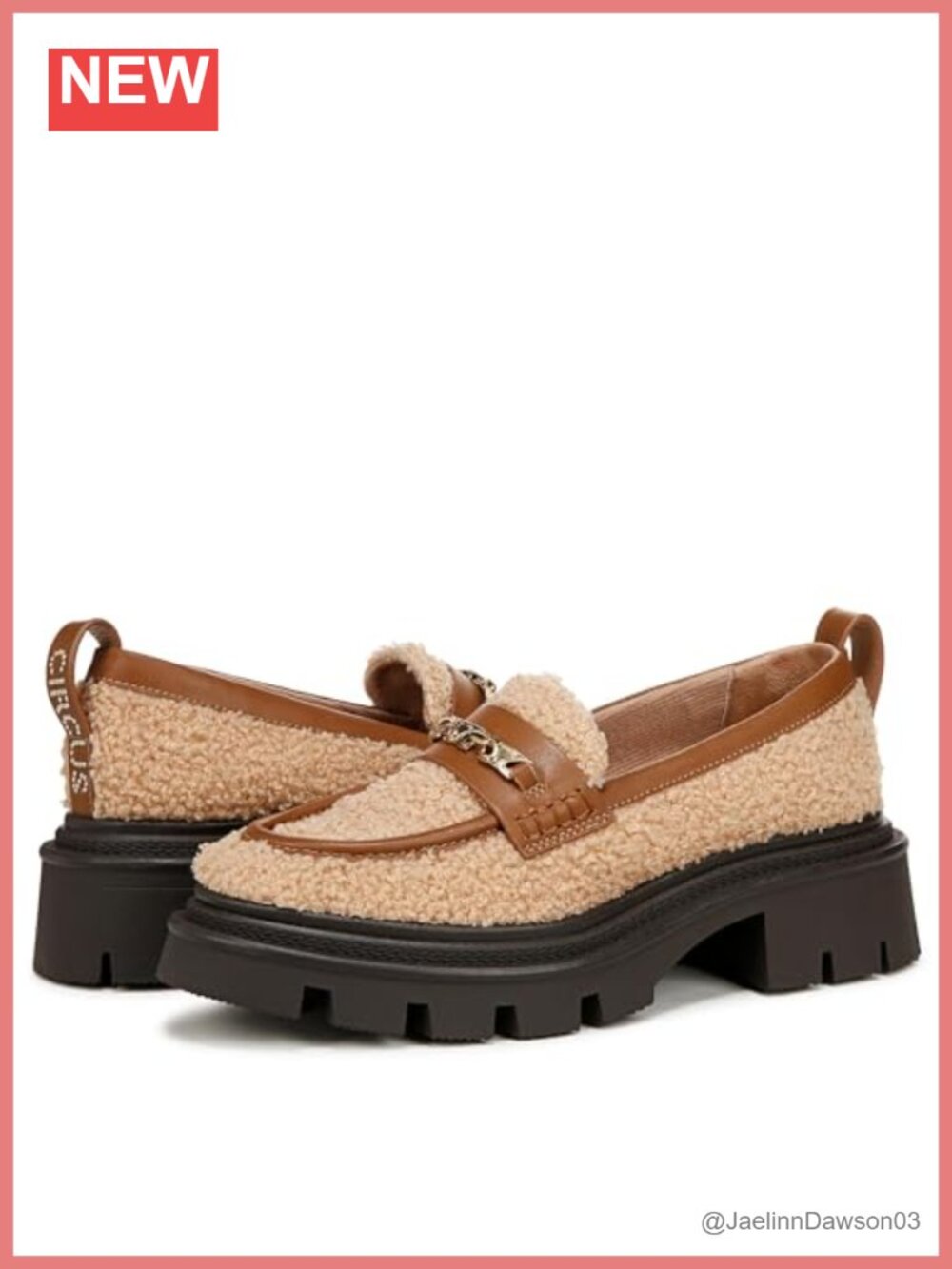 Ruched Loafer Lug Sole Chain Bit Slip On Almond Toe Cushioned